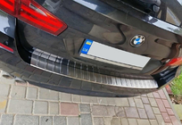 BMW 5. sērija F10/F11 2010–2016 Aizmugurējā bampera uzlika Carmos (SW, nerūsējošais tērauds) foto 1