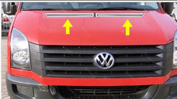 Volkswagen Crafter 2006–2016 Motora pārsega uzlikas (2 gab., nerūsējošais tērauds) foto 1