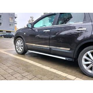 Carmos durvju moldingi (4 gab., nerūsējošais tērauds) Nissan Qashqai 2007–2010 foto 3