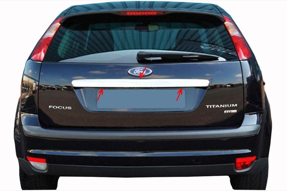 Ford Focus II 2005–2008 Bagāžnieka vāka uzlika (SW, nerūs. tērauds) OmsaLine – itāļu nerūsējošais tērauds Foto 5