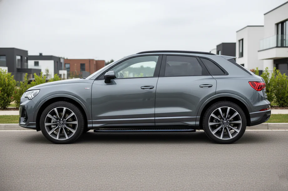 Audi Q3 2019–2025 Sānu kāpšļi Tayga Black (2 gab., alumīnijs) Image
