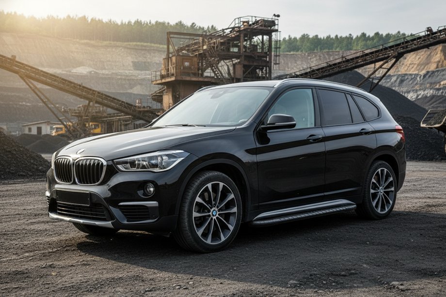 BMW X1 F48 2015–2022 Sānu sliekšņi Bosphore Black (2 gab., alumīnijs) Image