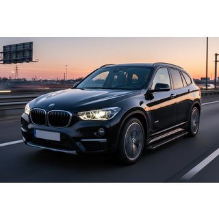 Sānu sliekšņi Allmond Black (2 gab., alumīnijs) foto 1