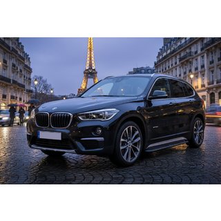 Sānu kāpšļi Tayga Black (2 gab., alumīnijs) BMW X1 F48 2015–2022 foto 1
