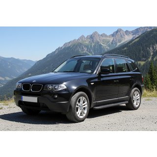 Sānu sliekšņi Bosphore Black (2 gab., alumīnijs) BMW X3 E83 2003–2010 foto 2