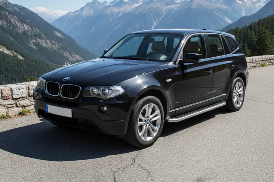 BMW X3 E83 2003–2010 Sānu sliekšņi Tayga Grey (2 gab., alumīnijs) Image