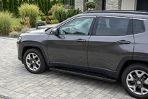 Jeep Compass 2016– Sānu sliekšņi Allmond Black (2 gab., alumīnijs) foto 1