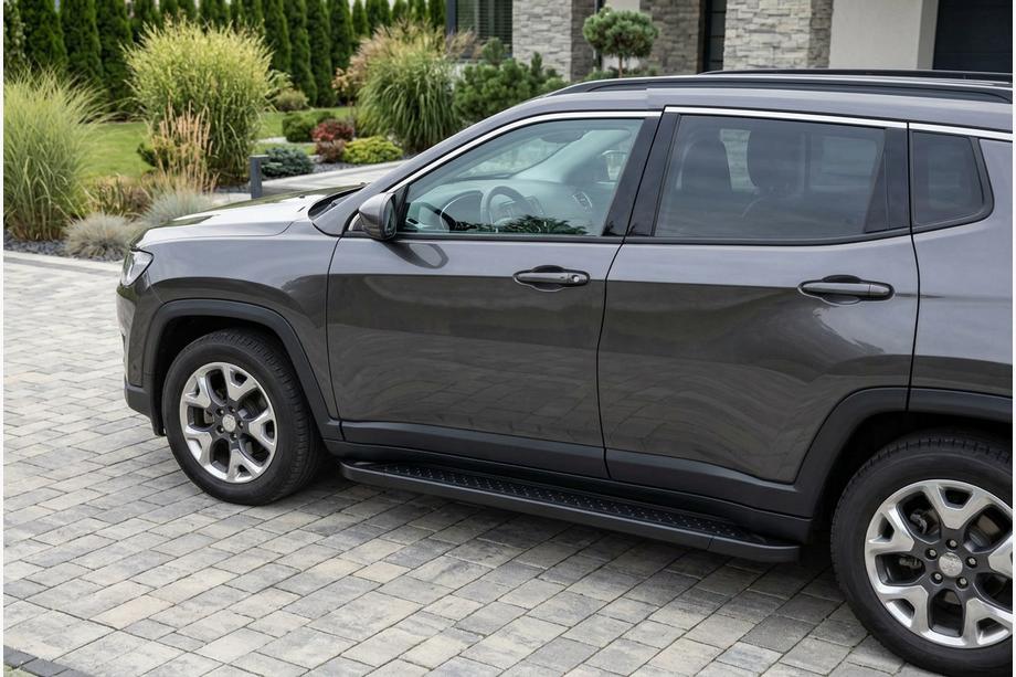 Jeep Compass 2016– Sānu sliekšņi Allmond Black (2 gab., alumīnijs) Image