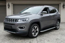 Jeep Compass 2016– Sānu sliekšņi Tayga Grey (2 gab., alumīnijs) foto 1