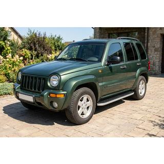 Sānu sliekšņi Tayga Grey (2 gab., alumīnijs) Jeep Cherokee/Liberty 2002–2007 foto 1