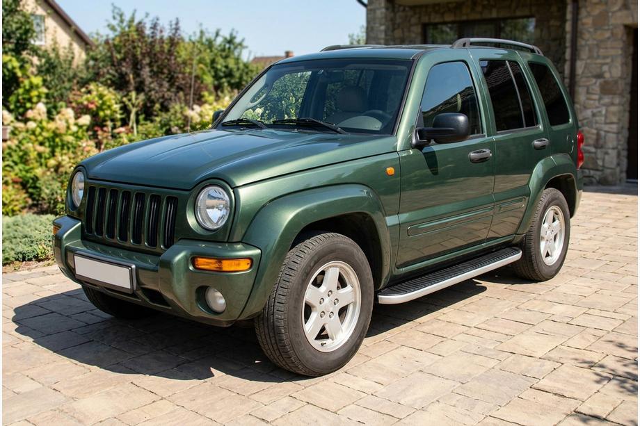 Jeep Cherokee/Liberty 2002–2007 Sānu sliekšņi Tayga Grey (2 gab., alumīnijs) Foto 1