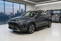 Hyundai Bayon 2021– Sānu kāpšļi Tayga Black (2 gab., alumīnijs) foto 1