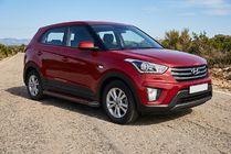 Hyundai Creta 2014–2020 Sānu pakāpieni Maya Red (2 gab., alumīnijs) foto 1