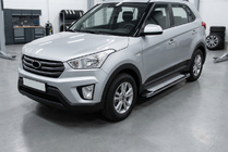 Hyundai Creta 2014–2020 Sānu pakāpieni Rainbow (2 gab., alumīnijs) foto 1