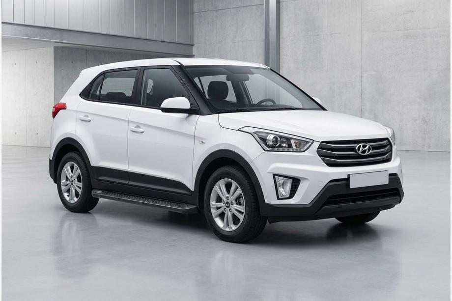 Hyundai Creta 2014–2020 Sānu sliekšņi Allmond Black (2 gab., alumīnijs) Image