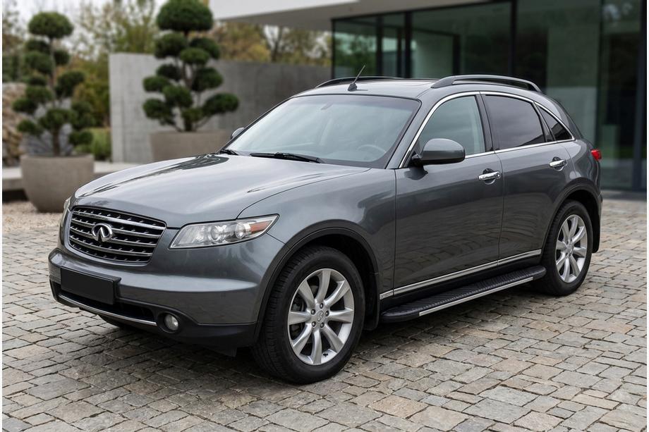 Infiniti FX 2003–2008 Sānu sliekšņi Bosphore Grey (2 gab., alumīnijs) Image
