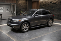 Infiniti FX 2003–2008 Sānu sliekšņi Bosphore Black (2 gab., alumīnijs) foto 1