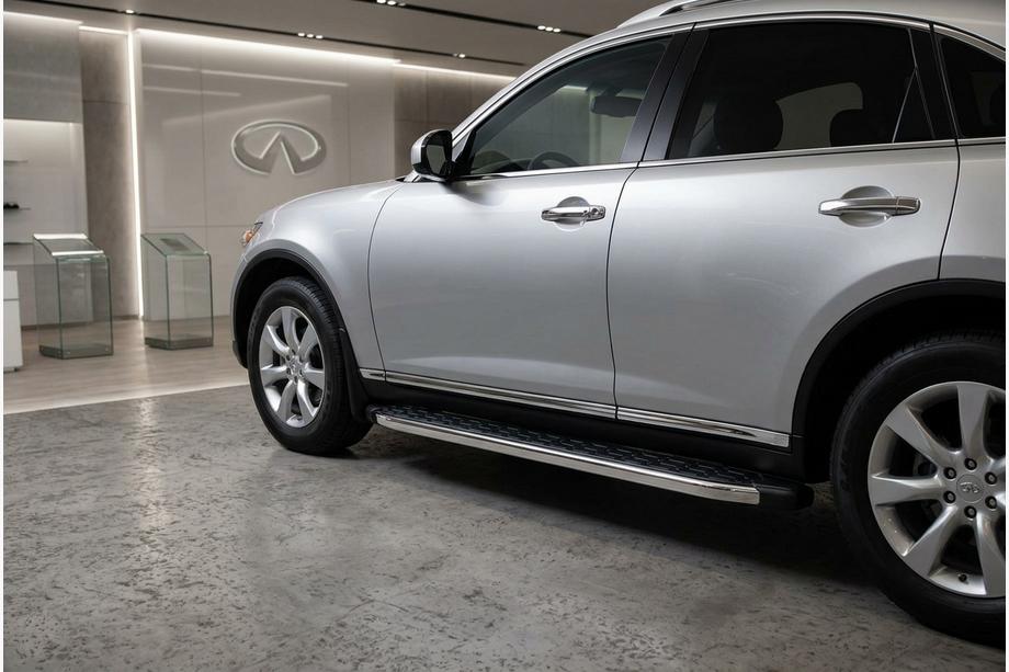 Infiniti FX 2003–2008 Sānu pakāpieni BlackLine (2 gab., alumīnijs) Image