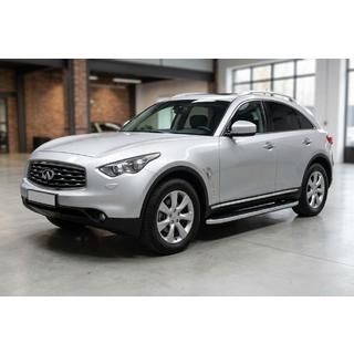Sānu sliekšņi Tayga Grey (2 gab., alumīnijs) Infiniti FX 2003–2008 foto 1