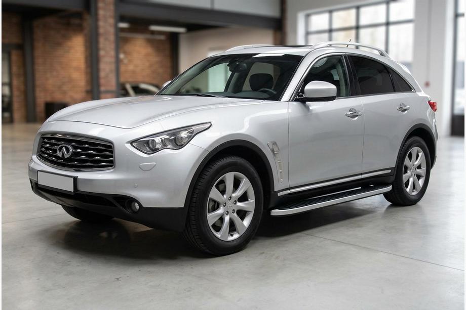 Infiniti FX 2003–2008 Sānu sliekšņi Tayga Grey (2 gab., alumīnijs) Image