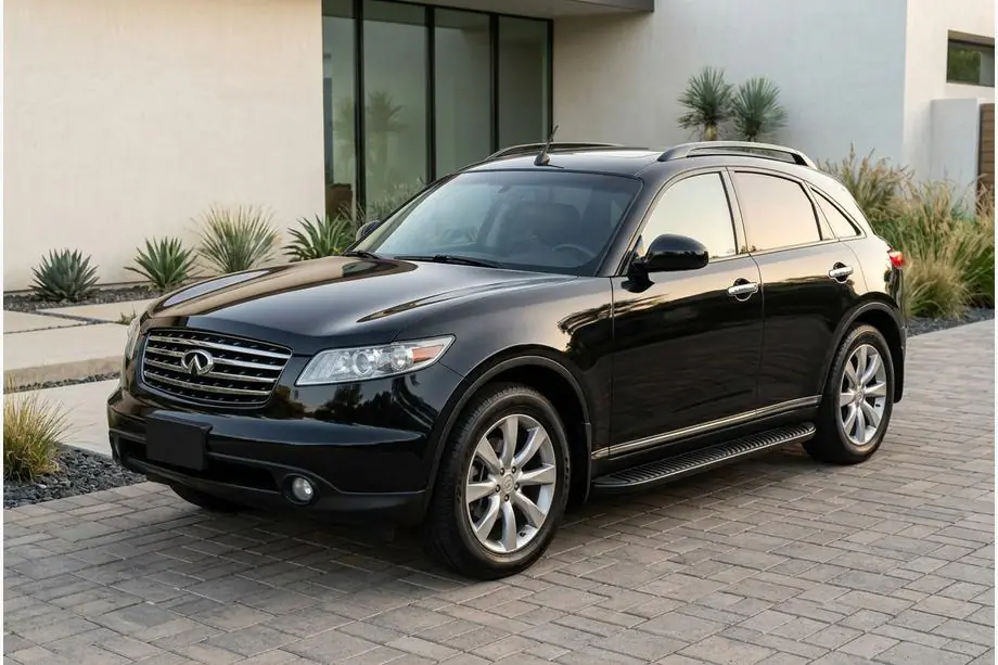 Infiniti FX 2003–2008 Sānu kāpšļi Tayga Black (2 gab., alumīnijs) Image