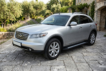 Infiniti FX 2003–2008 Sānu pakāpieni Vision New Black (2 gab., alumīnijs) foto 1