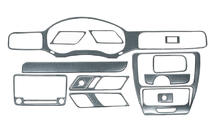 Volkswagen Jetta 2011–2018 Paneļa uzlikas (2011-2014) Alumīnijs foto 2