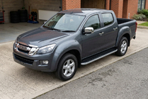 Isuzu D-Max 2011–2019 Sānu sliekšņi Tayga Grey (2 gab., alumīnijs) foto 1