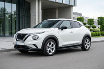 Nissan Juke 2020– Sānu sliekšņi Allmond Black (2 gab., alumīnijs) foto 1