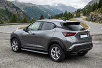 Nissan Juke 2020– Sānu sliekšņi Tayga Grey (2 gab., alumīnijs) foto 1