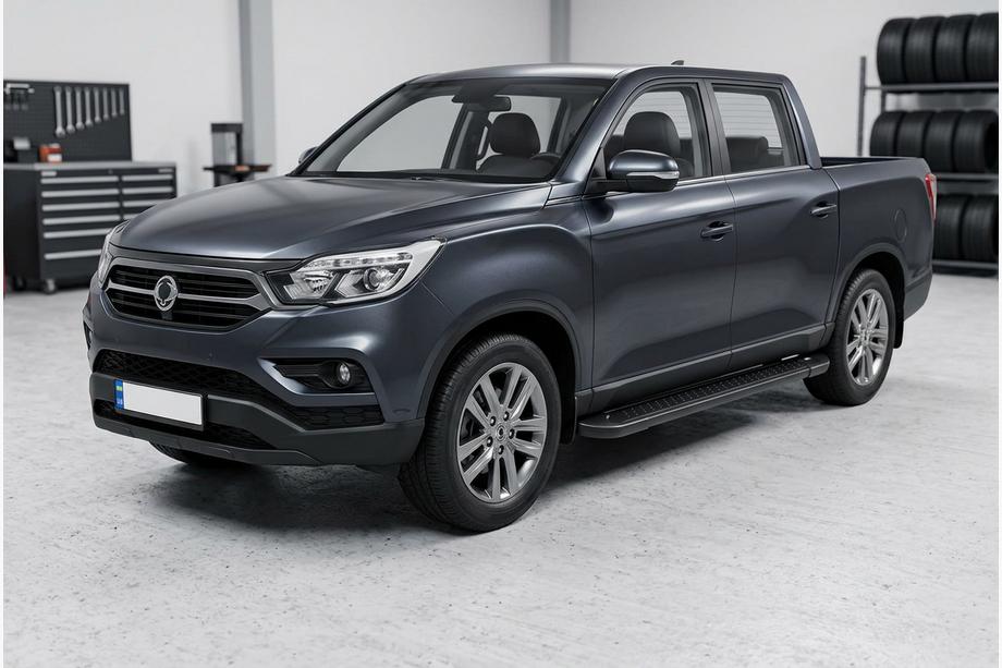 SsangYong Musso II 2018– Sānu sliekšņi Allmond Black (2 gab., alumīnijs) Image