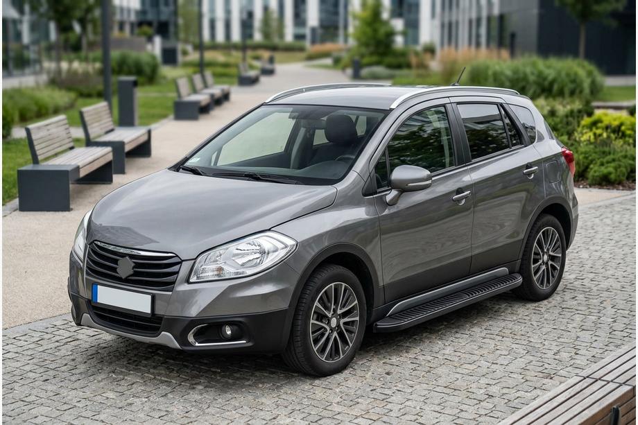 Suzuki SX4 S-Cross 2013–2016 Sānu kāpšļi Tayga Black (2 gab., alumīnijs) Image