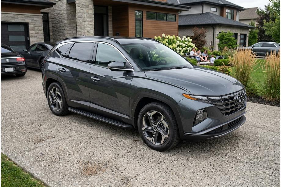 Hyundai Tucson NX4 2021– Sānu kāpšļi Tayga Black (2 gab., alumīnijs) Foto 1