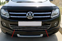 Volkswagen Amarok 2010–2022 Priekšējā bampera hroma uzlika “smaids” (1 gab., nerūsējošais tērauds) foto 1