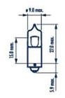 Signāllampa Narva 17835 H20W 12V 20W BA9s foto 2