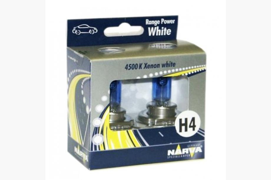 Narva H4 priekšējā luktura spuldze 100/90W Range Power White 48688 Image