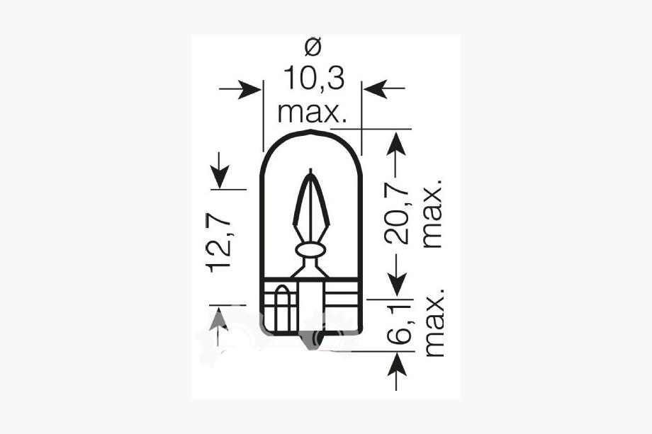 Signāllampa Osram 2845 W5W 24V W2.1X9.5D Foto 2