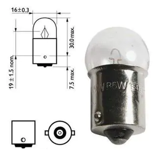 Osram 5008 R10W 12V BA15s virzienrādītāja spuldze foto 2