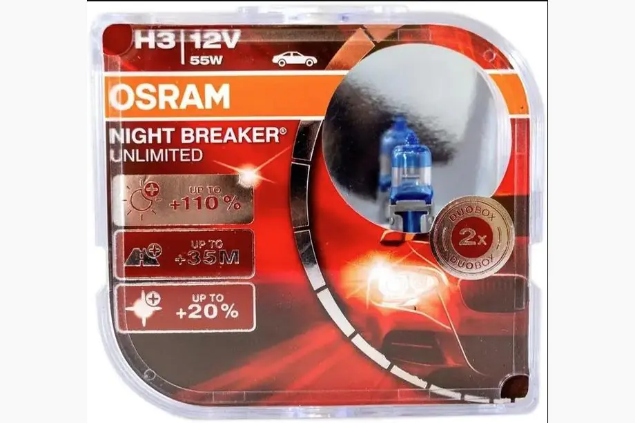 Osram H3 priekšējo lukturu spuldze 55W 64151nbu Night Breaker Unlimited +110% (2 gab.) Foto 1