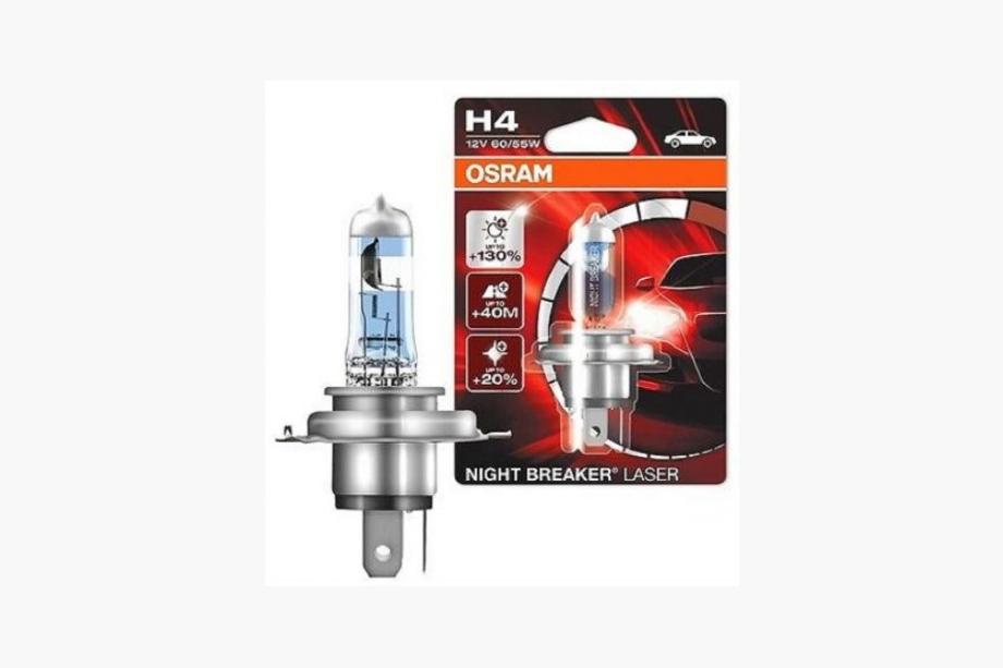Priekšējo lukturu spuldze Osram H4 60/55W Night Breaker Laser +130% 64193NBL130 (1 gab.) Image