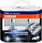 Osram H4 60/55W Night Breaker Unlimited +110% 64193NBU priekšējo lukturu spuldze foto 1