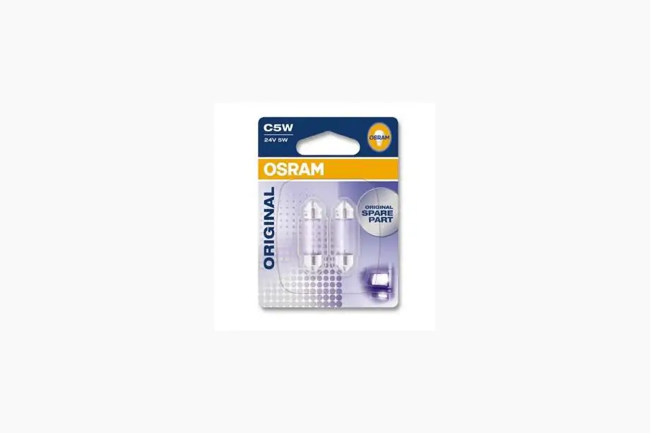 Signāllampa Osram 6423-02B C5W 36mm 24V SV8.5-8 Image