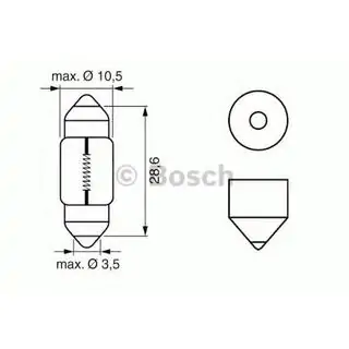 Osram 6438 C10W 28mm 12V SV8.5-8 signāllampa foto 2
