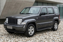 Jeep Cherokee/Liberty 2007–2013 Sānu kāpšļi Tayga Black (2 gab., alumīnijs) foto 1