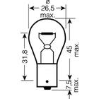 Signāllampa Osram 7511 P21W 24V 21W BA15s foto 2