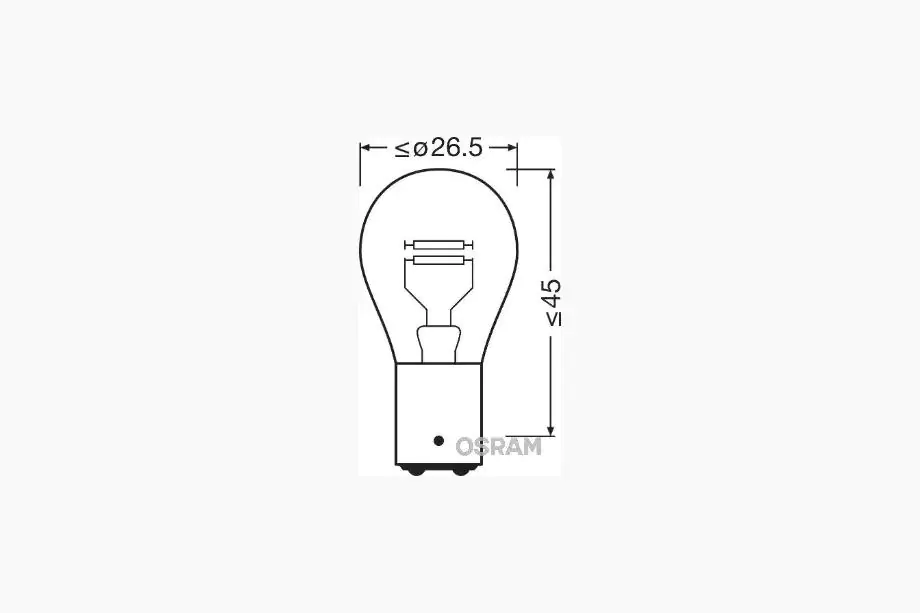 Signāllampa Osram 7537 P21/5W 24V 21W BA15d Foto 2