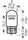 Philips 12066 W21/5W 12V W3X16q signāla spuldze foto 2