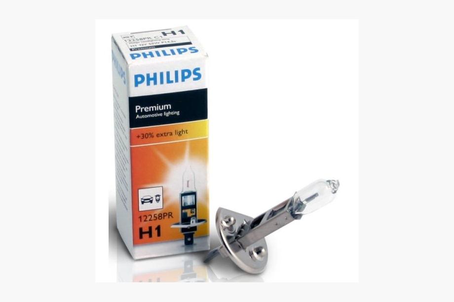 Philips H1 55W 12258PR Premium +30% halogēna priekšējā luktura spuldze Image