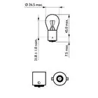 Philips 12498 P21W 12V BA15S signāllampa foto 2