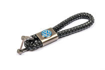 Volkswagen Ādas atslēgu piekariņš V1 ar Volkswagen logotipu foto 2